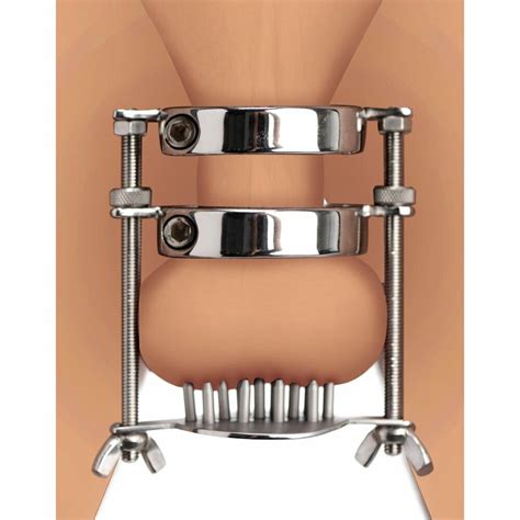 Close up of the application of a 3-way urethral <b>stretcher</b>. . Stretcher porn